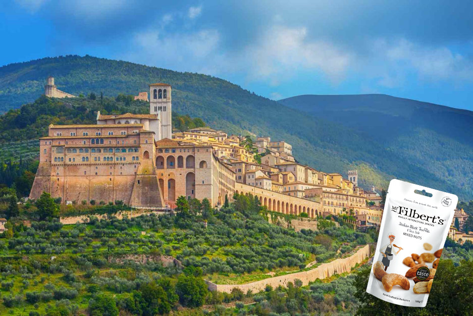 Mr Filbert's Italian Black Truffle Mixed Nuts, inspired by Assisi, Umbria, Italy