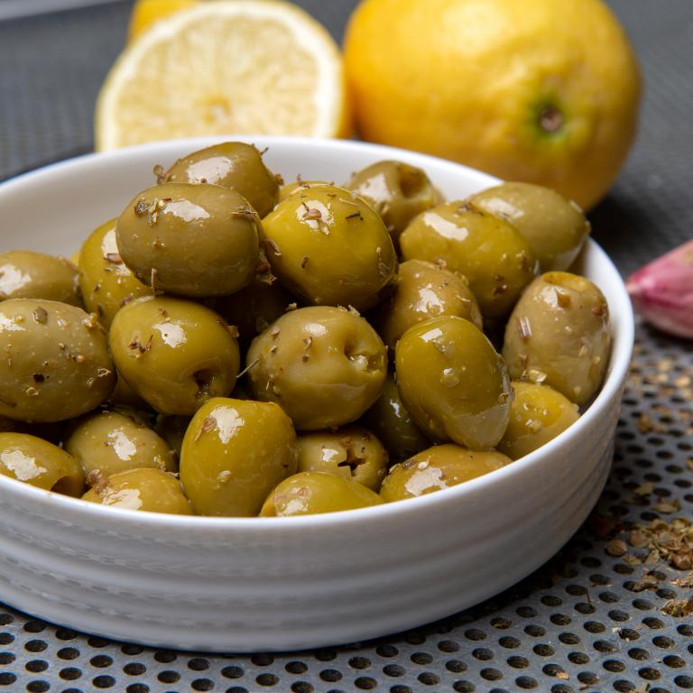 Green Olives with Lemon & Oregano