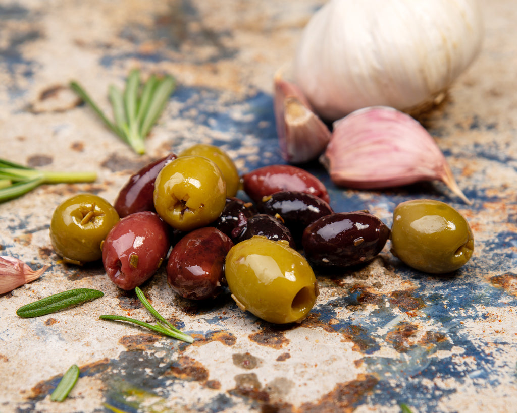Mixed Olives with Rosemary & Garlic